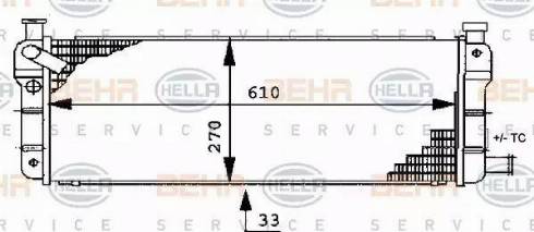 BEHR HELLA Service 8MK 376 716-131 - Radiatore, Raffreddamento motore www.autoricambit.com