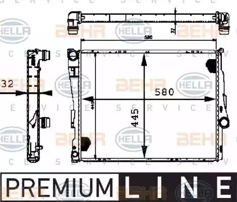 BEHR HELLA Service 8MK 376 716-271 - Radiatore, Raffreddamento motore www.autoricambit.com