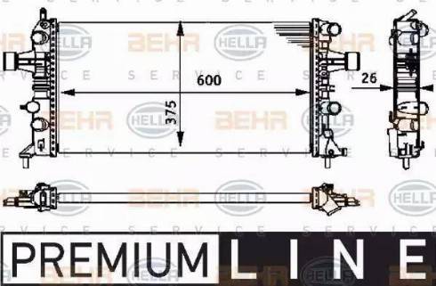 BEHR HELLA Service 8MK 376 710-661 - Radiatore, Raffreddamento motore www.autoricambit.com