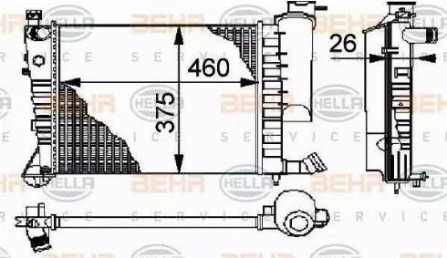 BEHR HELLA Service 8MK 376 710-251 - Radiatore, Raffreddamento motore www.autoricambit.com