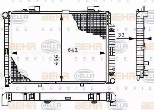 BEHR HELLA Service 8MK 376 710-231 - Radiatore, Raffreddamento motore www.autoricambit.com