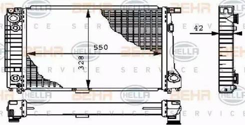 BEHR HELLA Service 8MK 376 711-661 - Radiatore, Raffreddamento motore www.autoricambit.com