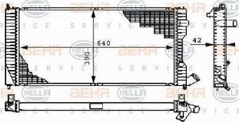 BEHR HELLA Service 8MK 376 711-681 - Radiatore, Raffreddamento motore www.autoricambit.com