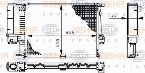 BEHR HELLA Service 8MK 376 711-084 - Radiatore, Raffreddamento motore www.autoricambit.com