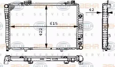 BEHR HELLA Service 8MK 376 711-194 - Radiatore, Raffreddamento motore www.autoricambit.com