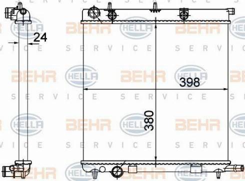 BEHR HELLA Service 8MK 376 718-625 - Radiatore, Raffreddamento motore www.autoricambit.com