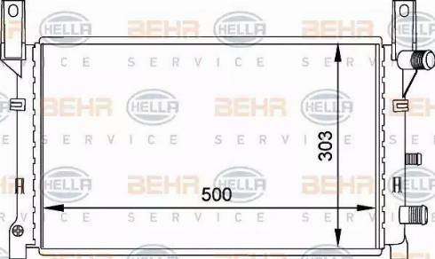 BEHR HELLA Service 8MK 376 713-411 - Radiatore, Raffreddamento motore www.autoricambit.com