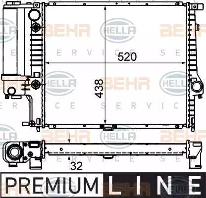 BEHR HELLA Service 8MK 376 713-101 - Radiatore, Raffreddamento motore www.autoricambit.com