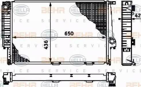 BEHR HELLA Service 8MK 376 713-134 - Radiatore, Raffreddamento motore www.autoricambit.com