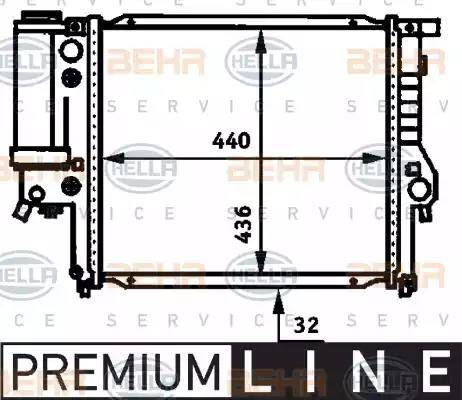 BEHR HELLA Service 8MK 376 713-171 - Radiatore, Raffreddamento motore www.autoricambit.com