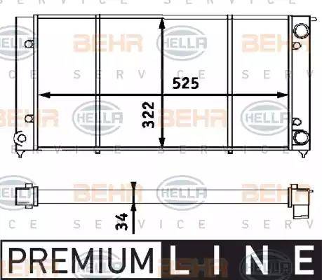 BEHR HELLA Service 8MK 376 713-301 - Radiatore, Raffreddamento motore www.autoricambit.com