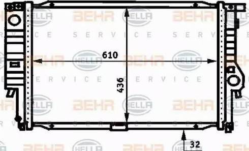 BEHR HELLA Service 8MK 376 713-201 - Radiatore, Raffreddamento motore www.autoricambit.com