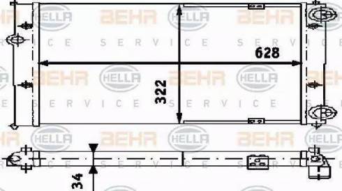 BEHR HELLA Service 8MK 376 713-731 - Radiatore, Raffreddamento motore www.autoricambit.com