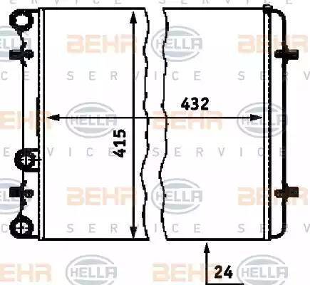 BEHR HELLA Service 8MK 376 713-771 - Radiatore, Raffreddamento motore www.autoricambit.com