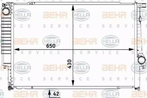 BEHR HELLA Service 8MK 376 712-121 - Radiatore, Raffreddamento motore www.autoricambit.com