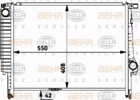 BEHR HELLA Service 8MK 376 712-171 - Radiatore, Raffreddamento motore www.autoricambit.com