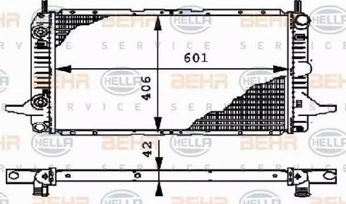 BEHR HELLA Service 8MK 376 712-341 - Radiatore, Raffreddamento motore www.autoricambit.com