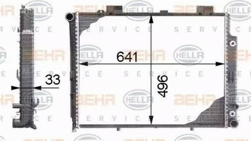 BEHR HELLA Service 8MK 376 712-754 - Radiatore, Raffreddamento motore www.autoricambit.com