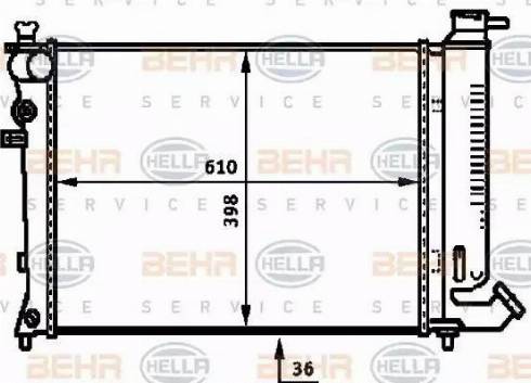 BEHR HELLA Service 8MK 376 717-491 - Radiatore, Raffreddamento motore www.autoricambit.com