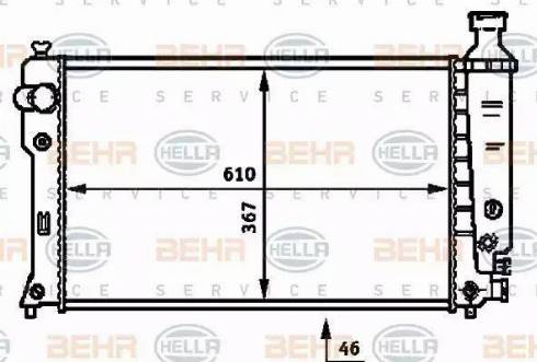 BEHR HELLA Service 8MK 376 717-661 - Radiatore, Raffreddamento motore www.autoricambit.com