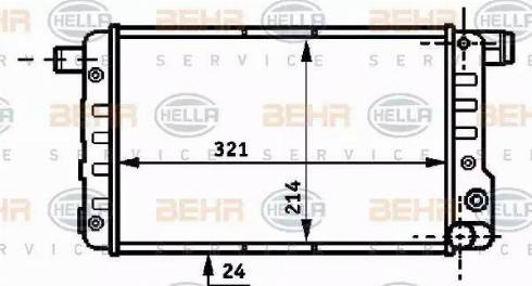 BEHR HELLA Service 8MK 376 717-051 - Radiatore, Raffreddamento motore www.autoricambit.com