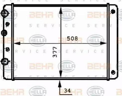 BEHR HELLA Service 8MK 376 717-711 - Radiatore, Raffreddamento motore www.autoricambit.com