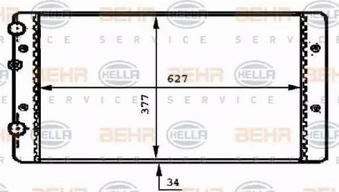 BEHR HELLA Service 8MK 376 717-721 - Radiatore, Raffreddamento motore www.autoricambit.com