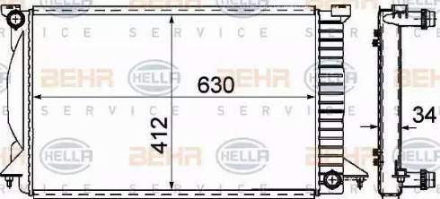 BEHR HELLA Service 8MK 376 781-071 - Radiatore, Raffreddamento motore www.autoricambit.com