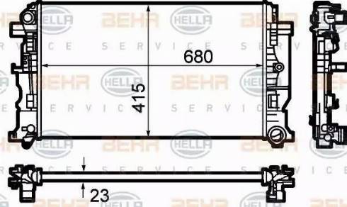 BEHR HELLA Service 8MK 376 782-054 - Radiatore, Raffreddamento motore www.autoricambit.com