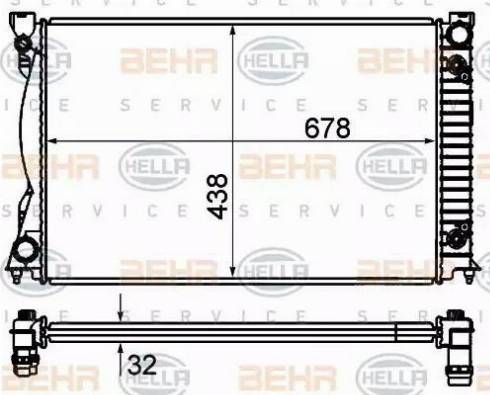 BEHR HELLA Service 8MK 376 735-151 - Radiatore, Raffreddamento motore www.autoricambit.com