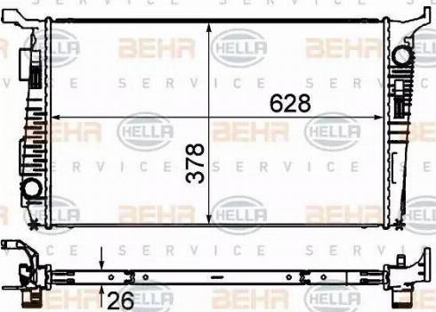 BEHR HELLA Service 8MK 376 735-181 - Radiatore, Raffreddamento motore www.autoricambit.com