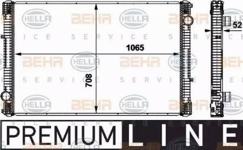 BEHR HELLA Service 8MK 376 737-071 - Radiatore, Raffreddamento motore www.autoricambit.com