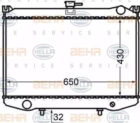 BEHR HELLA Service 8MK 376 724-481 - Radiatore, Raffreddamento motore www.autoricambit.com