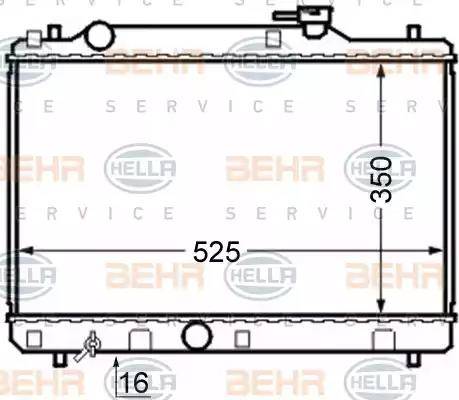 BEHR HELLA Service 8MK 376 724-581 - Radiatore, Raffreddamento motore www.autoricambit.com