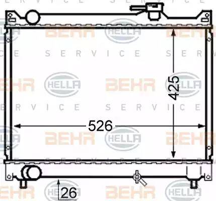 BEHR HELLA Service 8MK 376 724-661 - Radiatore, Raffreddamento motore www.autoricambit.com