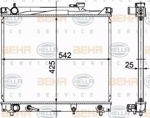 BEHR HELLA Service 8MK 376 726-471 - Radiatore, Raffreddamento motore www.autoricambit.com