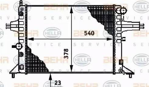 BEHR HELLA Service 8MK 376 720-651 - Radiatore, Raffreddamento motore www.autoricambit.com