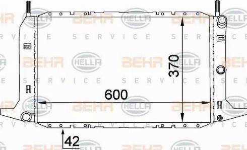 BEHR HELLA Service 8MK 376 720-161 - Radiatore, Raffreddamento motore www.autoricambit.com