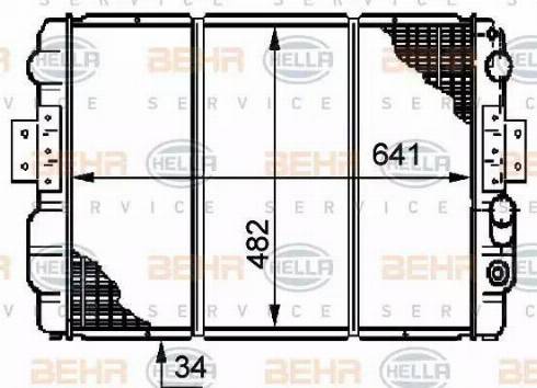 BEHR HELLA Service 8MK 376 720-361 - Radiatore, Raffreddamento motore www.autoricambit.com