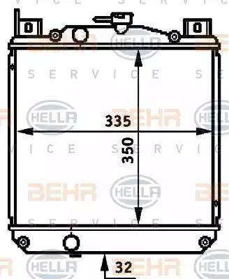 BEHR HELLA Service 8MK 376 720-731 - Radiatore, Raffreddamento motore www.autoricambit.com