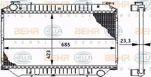 BEHR HELLA Service 8MK 376 722-581 - Radiatore, Raffreddamento motore www.autoricambit.com