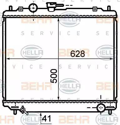 BEHR HELLA Service 8MK 376 770-151 - Radiatore, Raffreddamento motore www.autoricambit.com