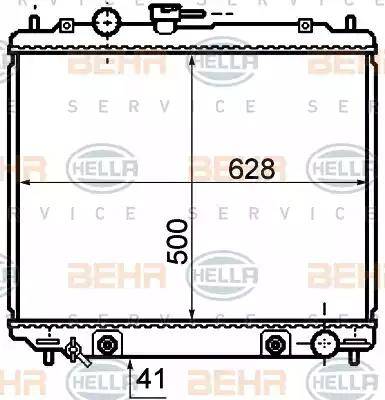 BEHR HELLA Service 8MK 376 770-161 - Radiatore, Raffreddamento motore www.autoricambit.com