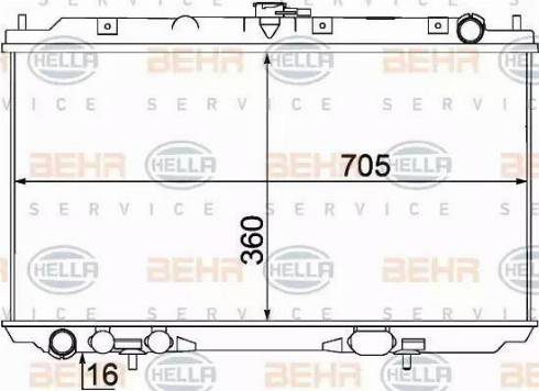 BEHR HELLA Service 8MK 376 770-701 - Radiatore, Raffreddamento motore www.autoricambit.com