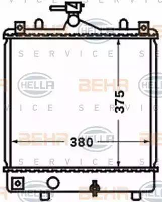 BEHR HELLA Service 8MK 376 771-161 - Radiatore, Raffreddamento motore www.autoricambit.com