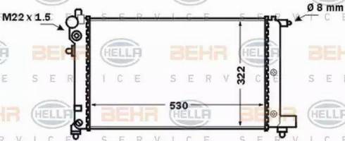 BEHR HELLA Service 8MK 376 771-281 - Radiatore, Raffreddamento motore www.autoricambit.com