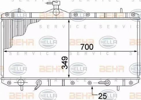 BEHR HELLA Service 8MK 376 773-031 - Radiatore, Raffreddamento motore www.autoricambit.com