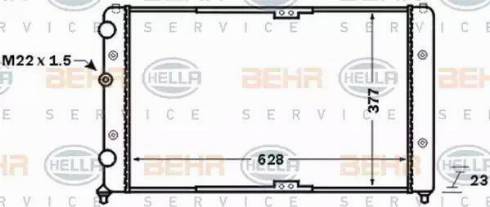 BEHR HELLA Service 8MK 376 773-791 - Radiatore, Raffreddamento motore www.autoricambit.com