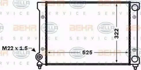 BEHR HELLA Service 8MK 376 773-721 - Radiatore, Raffreddamento motore www.autoricambit.com