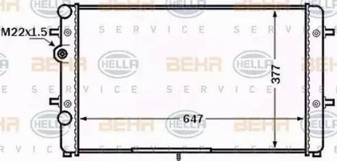 BEHR HELLA Service 8MK 376 772-501 - Radiatore, Raffreddamento motore www.autoricambit.com